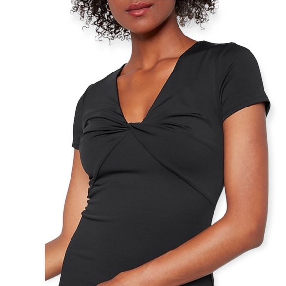 EXPRESS Black Body Contour Knot Front Sheath Dress M NWT - Picture 3 of 5